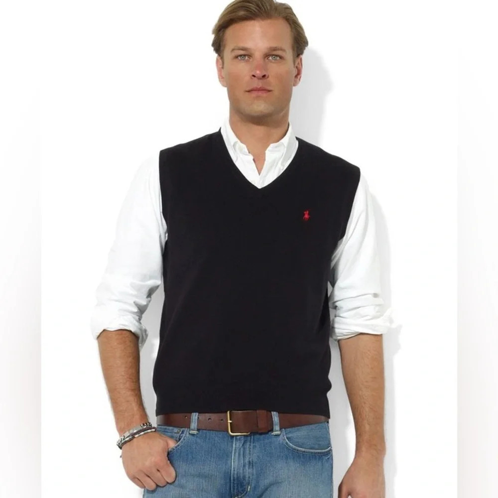 Polo Ralph Lauren V Neck Knit Sweater Vest
